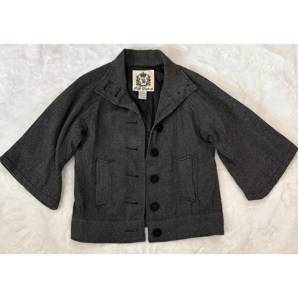 BB Dakota Bell-Sleeved‎ Gray Jacket - Women's Size Medium - Picture 1 of 9